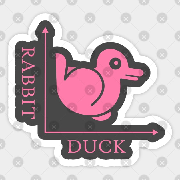 Duck Rabbit Illusion Sticker by Taylor'd Designs